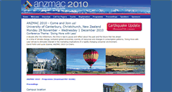 Desktop Screenshot of anzmac2010.org